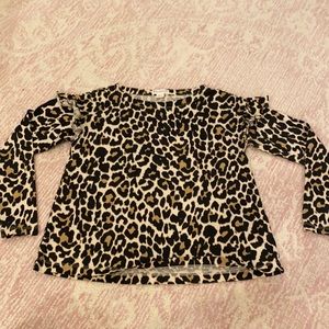 J crew Childrens long sleeved we leopard shirt